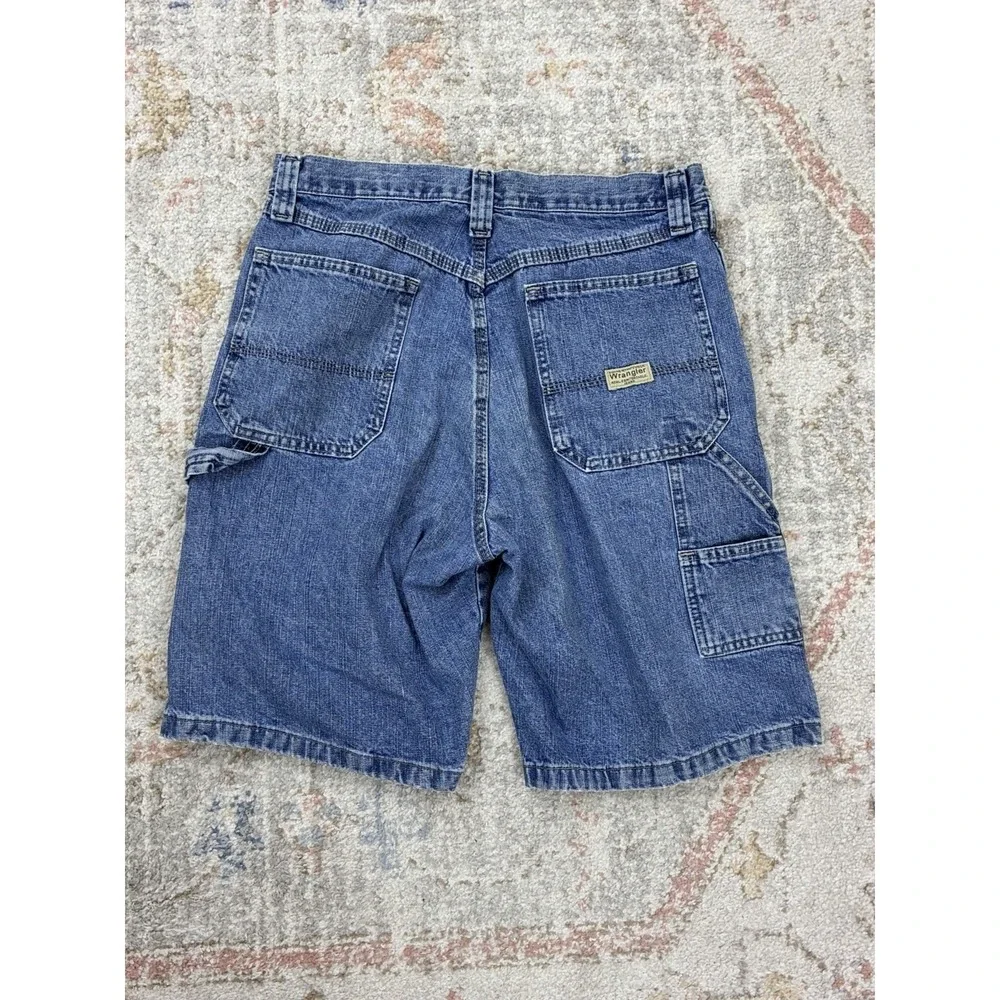 Wrangler Carpenter Denim Shorts Mens 32 Blue Baggy Jorts Y2K Skater 64WC2ZL VTG